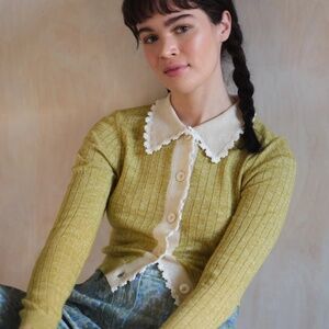 NWOT Cassi Namoda X J.Crew Limited-Edition Linen-Wool Cardigan